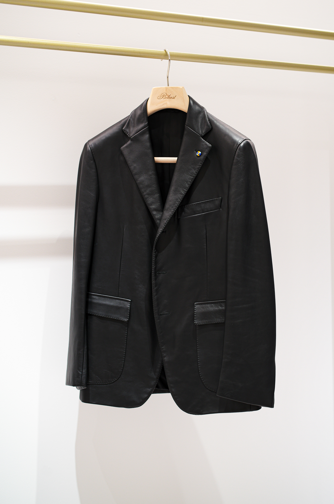 BELVEST (ベルベスト) 3B LAMB NAPPA LEATHER SINGLE JACKET 2PATCH ラムナッパレザー ジャケット BLACK (ブラック) Made in italy (イタリア製) 2023秋冬新作 【入荷しました】【フリー分発売開始】愛知 名古屋 Alto e Diritto altoediritto アルトエデリット