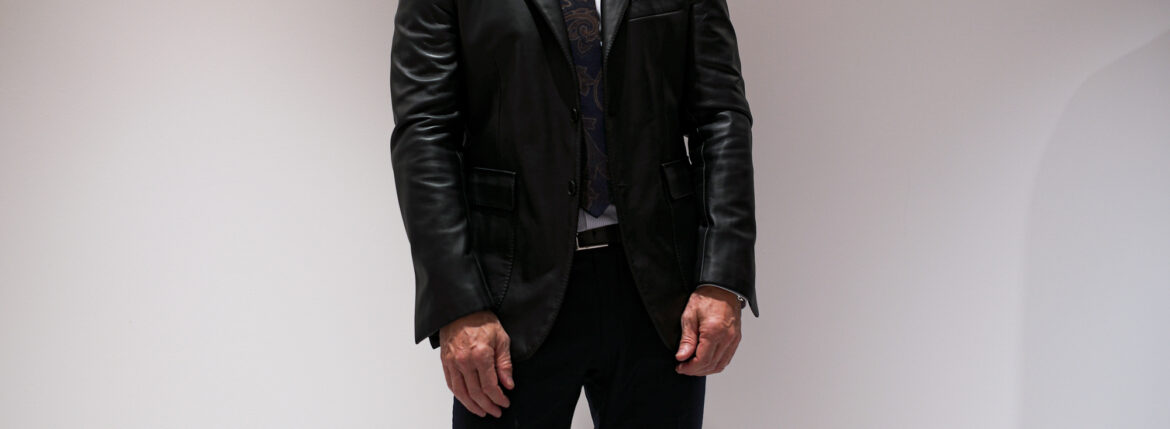 BELVEST (ベルベスト) 3B LAMB NAPPA LEATHER SINGLE JACKET 2PATCH ラムナッパレザー ジャケット BLACK (ブラック) Made in italy (イタリア製) 2023秋冬新作 【入荷しました】【フリー分発売開始】愛知 名古屋 Alto e Diritto altoediritto アルトエデリット