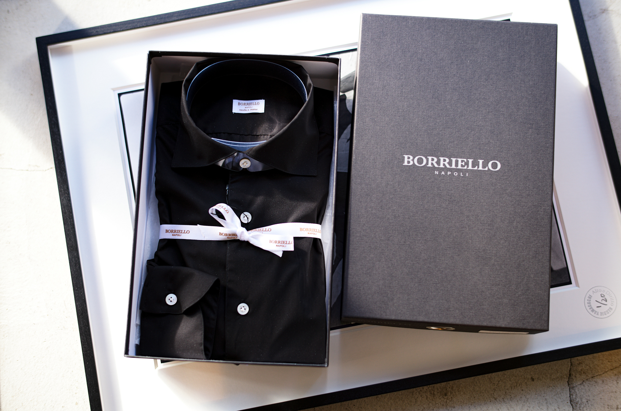 BORRIELLO "MADE TO MEASURE" NEW YORK Popeline Stretch BLACK 2023AW ボリエッロ ニューヨーク ポプリン ストレッチ グレー 2023年秋冬 オーダー 受注会 愛知 名古屋 Alto e Diritto altoediritto アルトエデリット オーダーシャツ　シャツ