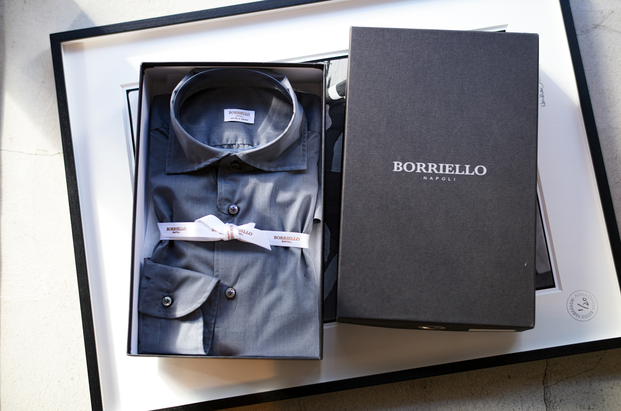 BORRIELLO "MADE TO MEASURE" NEW YORK Popeline Stretch GRAY 2023AW ボリエッロ ニューヨーク ポプリン ストレッチ グレー 2023年秋冬 オーダー 受注会 愛知 名古屋 Alto e Diritto altoediritto アルトエデリット オーダーシャツ　シャツ