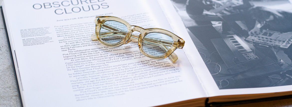 CASABLANCA SPECTACLES “STIFF” 18K GOLD CLEAR YELLOW × LIGHT BLUE LENS 2023のイメージ