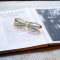 CASABLANCA SPECTACLES “STIFF” 18K GOLD CLEAR YELLOW × LIGHT BLUE LENS 2023のイメージ
