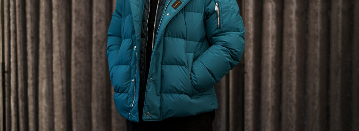 MOORER JESSE-STP Nylon Down Jacket TURCHESE 2024秋冬 【ご予約開始】 ムーレー ファイヤー ナイロンダウンベスト ブラック 愛知　名古屋 Alto e Diritto altoediritto アルトエデリット