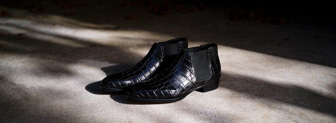 Georges de Patricia Diablo Crocodile // Heel Sole Custom 【Staff 私物】Georges de Patricia(ジョルジュ ド パトリシア) Diablo Crocodile (ディアブロ クロコダイル) 925 STERLING SILVER (925 スターリングシルバー) Crocodile クロコダイル エキゾチックレザー サイドゴアブーツ NOIR (ブラック) 【Special Boots】アルトエデリット ジョルジュドパトリシア ブーツ 超絶ブーツ ランボルギーニ ディアブロ lamborghini