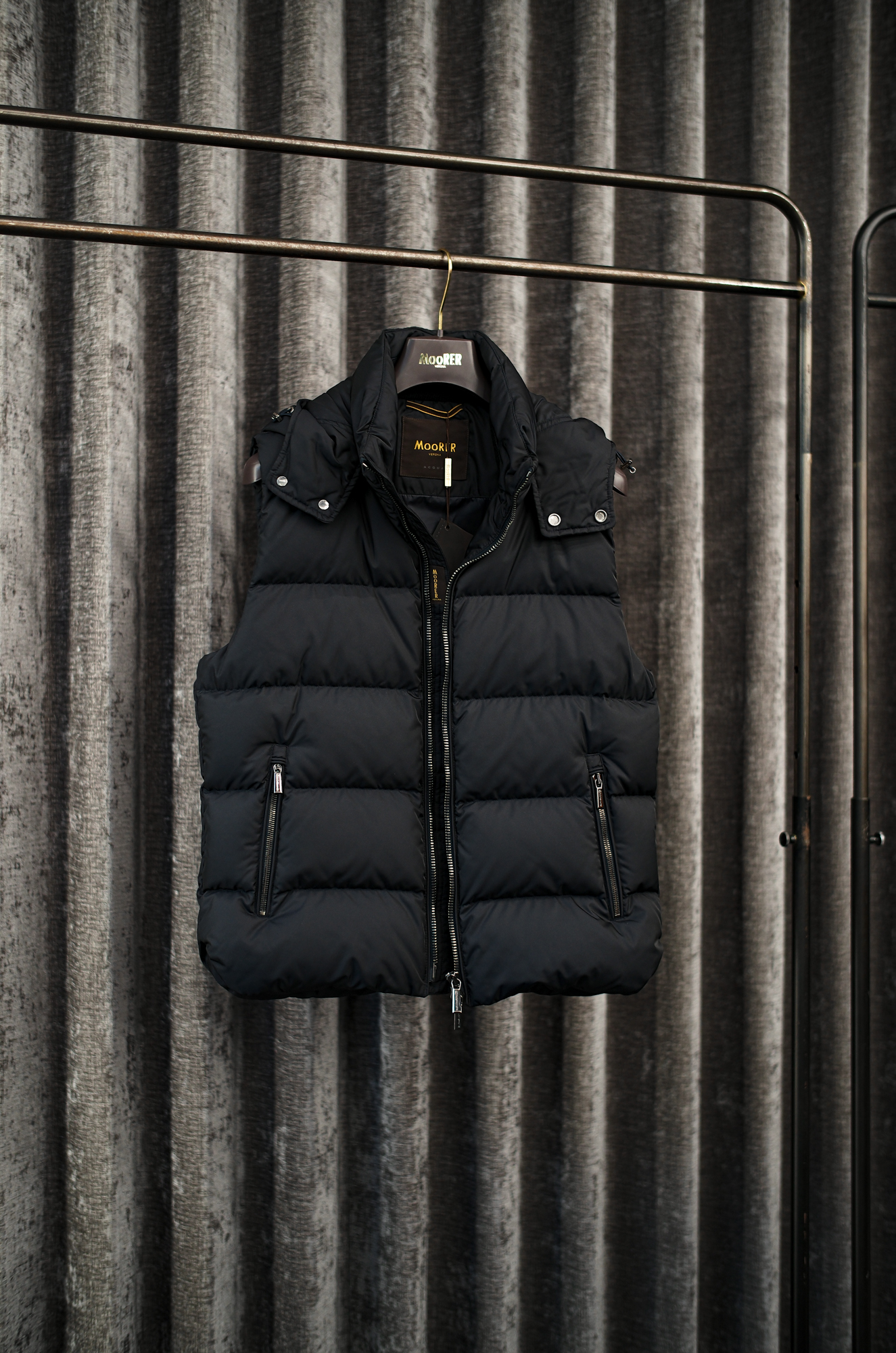 MOORER FIRE-WK Nylon Down Vest NERO 2024秋冬 【ご予約開始】 ムーレー ファイヤー ナイロンダウンベスト ブラック 愛知　名古屋 Alto e Diritto altoediritto アルトエデリット