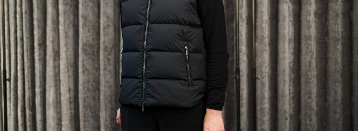 MOORER FIRE-WK Nylon Down Vest NERO 2024秋冬 【ご予約開始】 ムーレー ファイヤー ナイロンダウンベスト ブラック 愛知　名古屋 Alto e Diritto altoediritto アルトエデリット