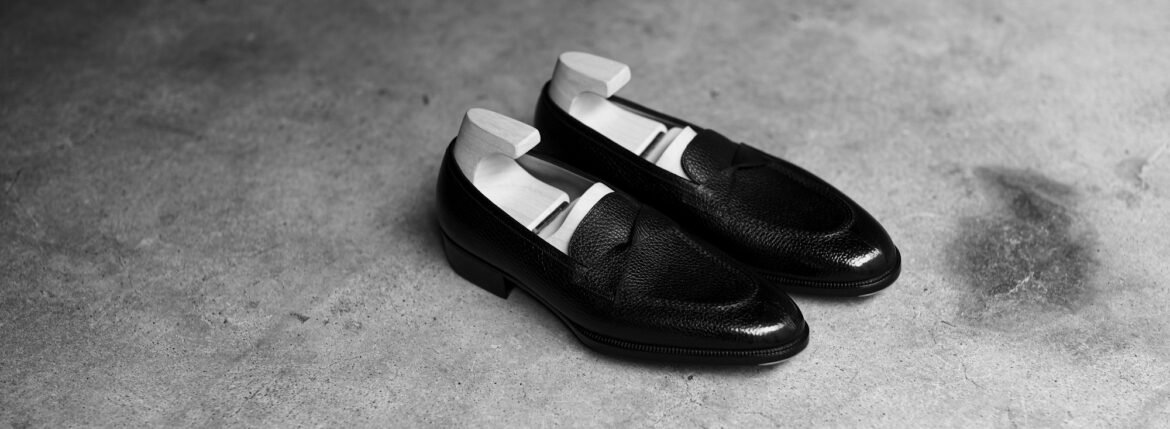 Yohei Fukuda "Butterfly Loafer Bespoke" Vintage Black Big Grain BLACK 2023 ヨウヘイフクダ バタフライローファー ヴィンテージブラック ローファー ブラック 2023年納品 愛知 名古屋 Alto e Diritto altoediritto アルトエデリット