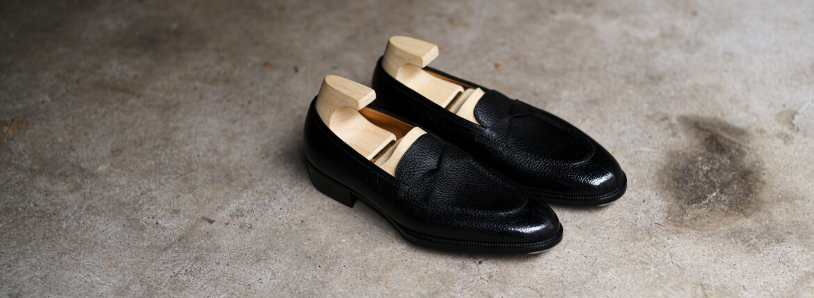 Yohei Fukuda "Butterfly Loafer Bespoke" Vintage Black Big Grain BLACK 2023 ヨウヘイフクダ バタフライローファー ヴィンテージブラック ローファー ブラック 2023年納品 愛知 名古屋 Alto e Diritto altoediritto アルトエデリット