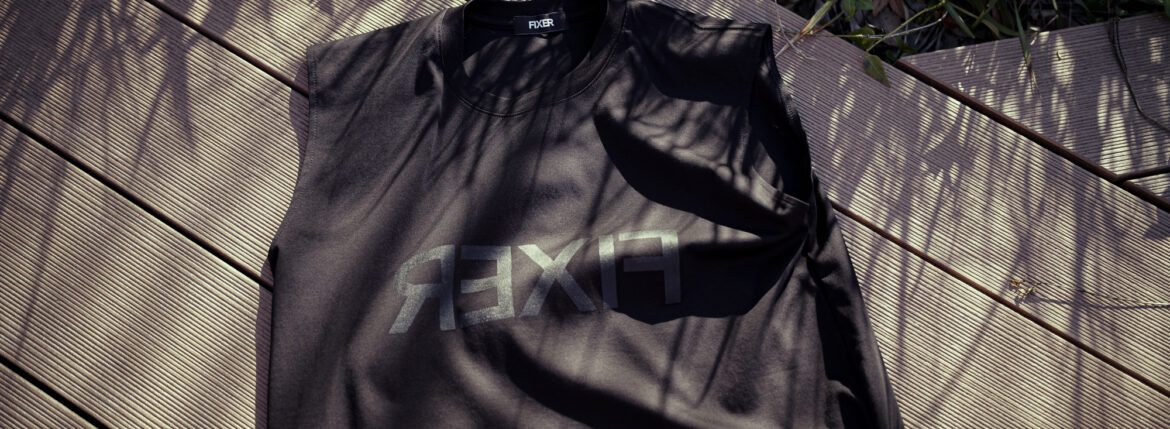 FIXER (フィクサー) FNS-01 Reverse Print Sleeveless T-shirt リバースプリントスリーブレス Tシャツ ALL BLACK (オールブラック)【ご予約受付中】【2024.1.15(Mon)～2024.1.28(Sun)】のイメージ