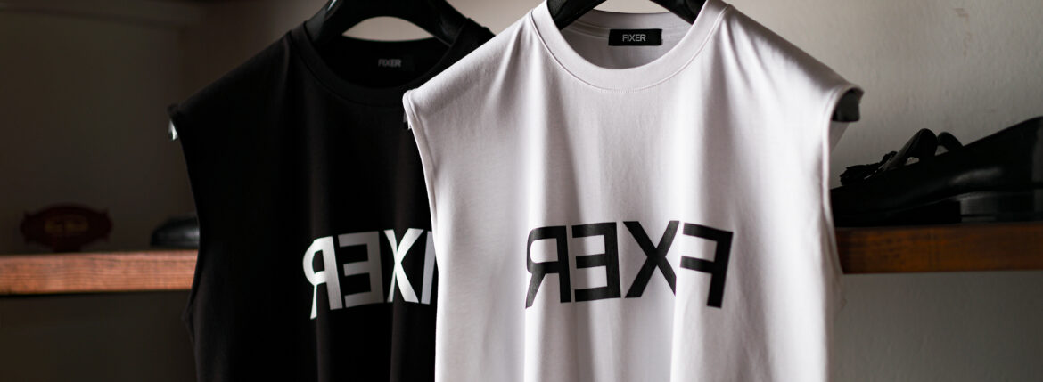 FIXER (フィクサー) FNS-01 Reverse Print Sleeveless T-shirt リバースプリントスリーブレス Tシャツ BLACK (ブラック) 愛知　名古屋 Alto e Diritto altoediritto アルトエデリット ノースリーブ タンクトップ