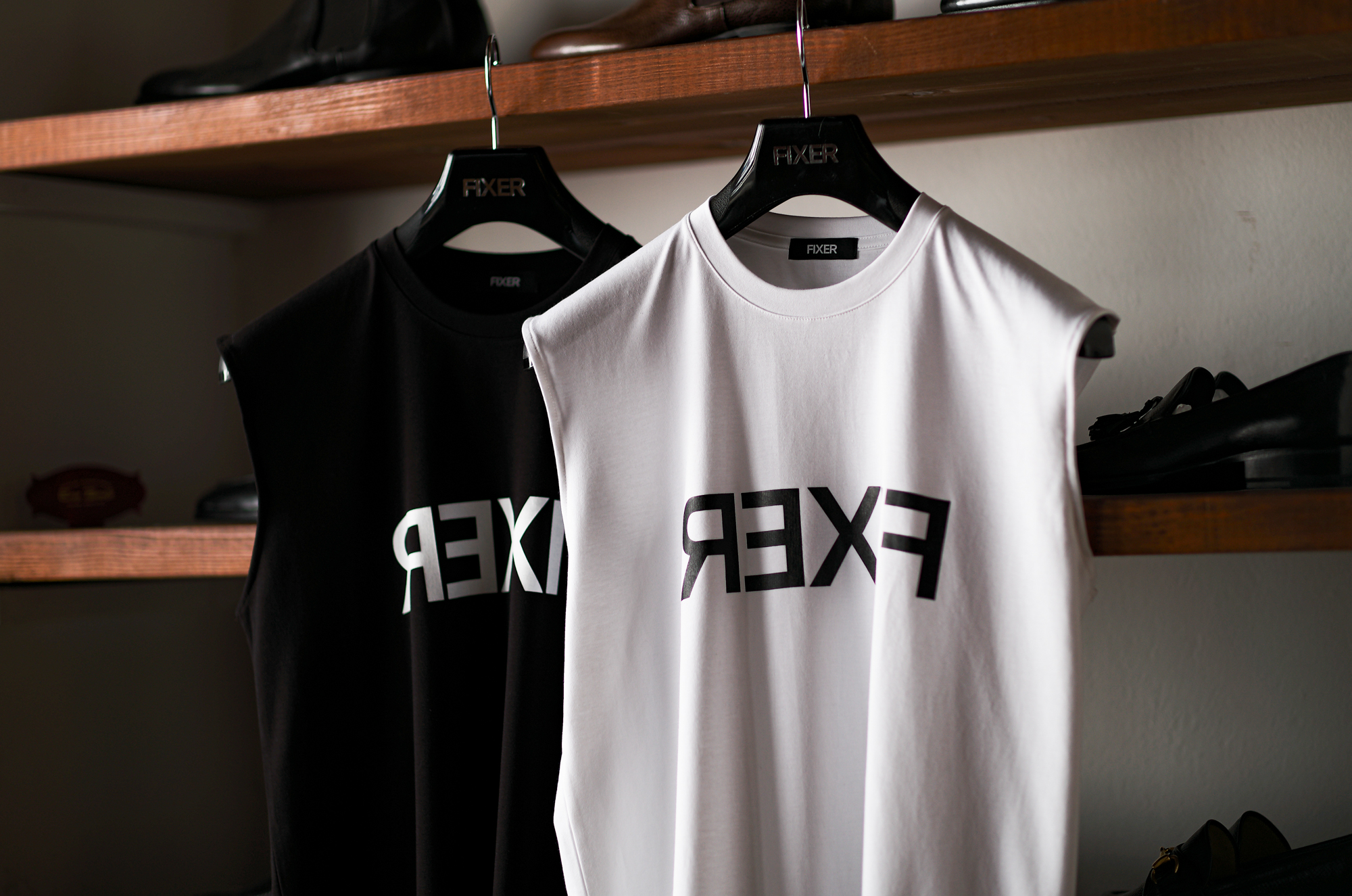 FIXER (フィクサー) FNS-01 Reverse Print Sleeveless T-shirt リバースプリントスリーブレス Tシャツ BLACK (ブラック) 愛知　名古屋 Alto e Diritto altoediritto アルトエデリット ノースリーブ タンクトップ