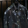 ISAMU KATAYAMA BACKLASH THE LINE “T-2042-01” KANGAROO SUEDE LEATHER HAND PRINT SHIRT CAMO 2024のイメージ