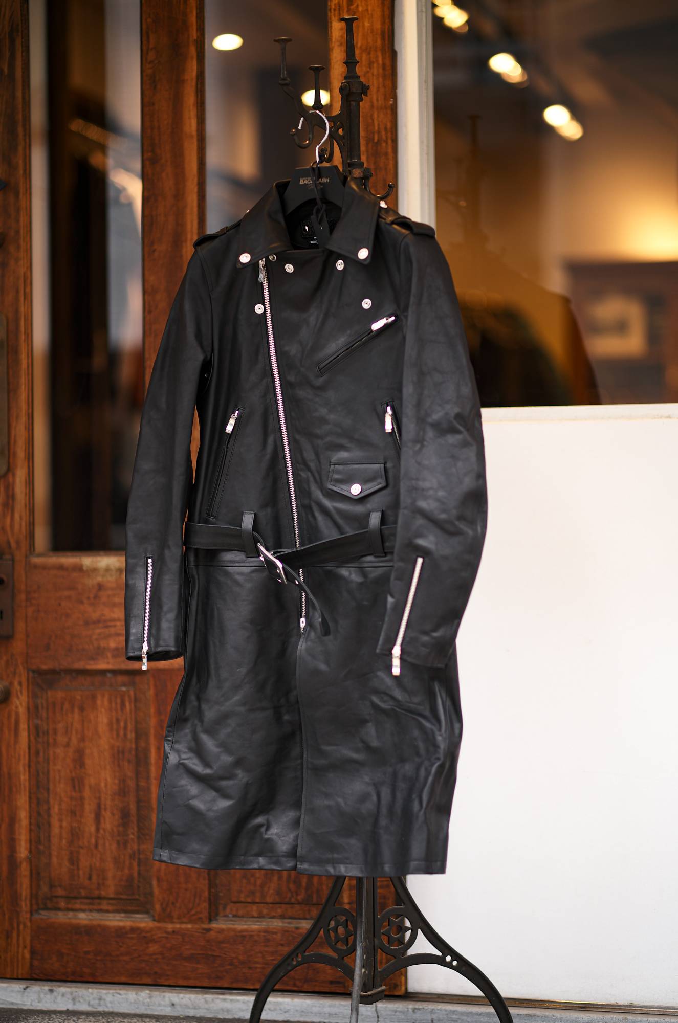 ISAMU KATAYAMA BACKLASH The Line "T-234AL" GUIDI OIL CALF DOUBLE RIDERS COAT BLACK 2024 イサムカタヤマバックラッシュ ザライン グイデイオイルカーフ ダブルライダースコート ブラック　愛知 名古屋 Alto e Diritto altoediritto アルトエデリット