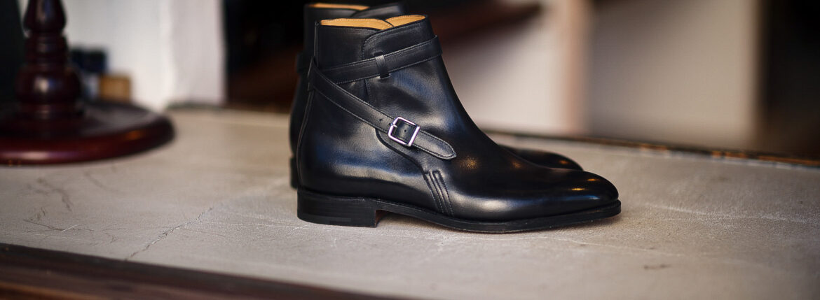 JOHN LOBB (ジョンロブ) ABBOT (アボット) 8695B Jodhpur Boots Black Calf ブラックカーフレザー ジョッパーブーツ BLACK (ブラック) Made In England (イギリス製) 愛知 名古屋 Alto e Diritto altoediritto アルトエデリット ブーツ レザーブーツ johnlobbブーツ