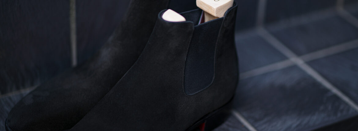 Yohei Fukuda "MTO" Whole Cut Chelsea Boot Suede Black 2023 ヨウヘイフクダ チャッカブーツ スエード ブラック レザーブーツ 愛知 名古屋 Alto e Diritto altoediritto アルトエデリット