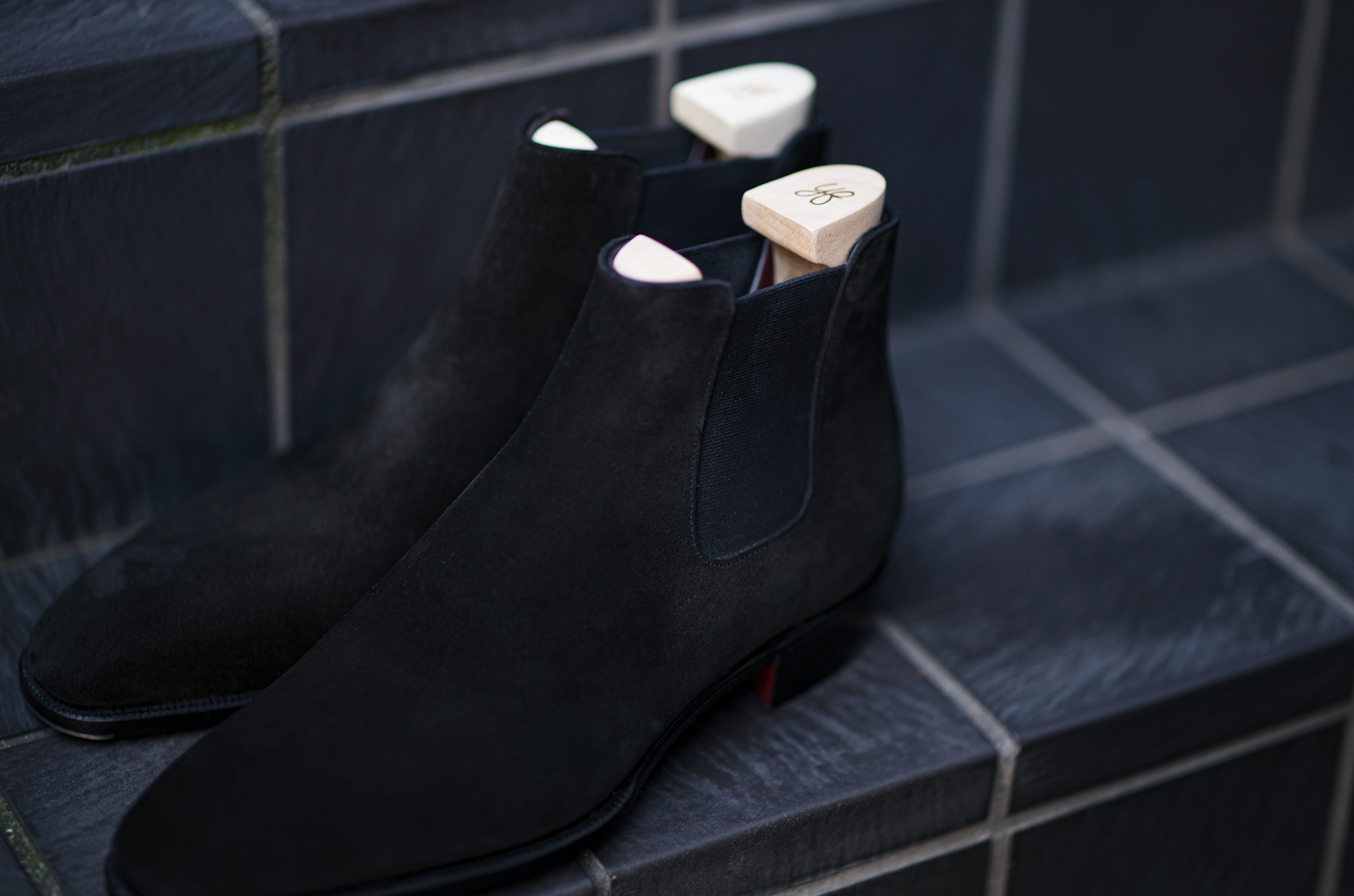 Yohei Fukuda "MTO" Whole Cut Chelsea Boot Suede Black 2023 ヨウヘイフクダ チャッカブーツ スエード ブラック レザーブーツ 愛知 名古屋 Alto e Diritto altoediritto アルトエデリット