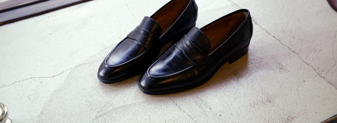 ENZO BONAFE(エンツォボナフェ) 【ART. EB-08】 Coin Loafer コイン ローファー LAMA ラマレザー ドレスシューズ ローファー 【NERO // ブラック】 made in italy (イタリア製) 愛知 名古屋 enzobonafe エンツォボナフェ eb08 ローファー