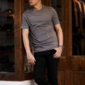 FEDELI (フェデリ) EXTREME MM Crew Neck T-shirt (クルーネック Tシャツ) ギザコットン Tシャツ GRAY (グレー・84) made in italy (イタリア製) 2024春夏新作 【入荷しました】【フリー分発売開始】のイメージ