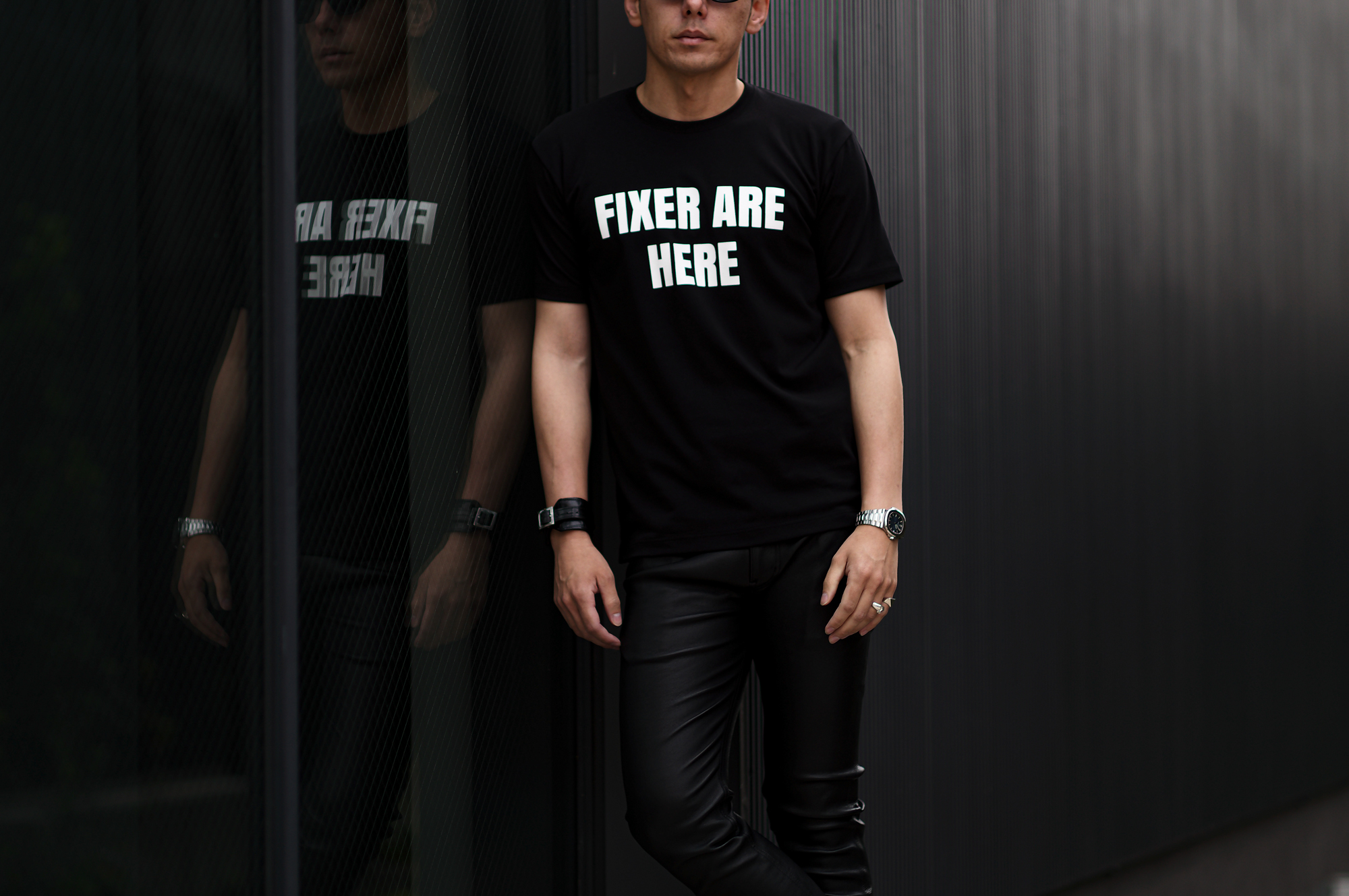 FIXER (フィクサー) FTS-05 FIXER ARE HERE プリントTシャツ BLACK (ブラック)  【ご予約開始】【2024.2.19(Mon)～2024.3.03(Sun)】 愛知 名古屋 Alto e Diritto altoediritto アルトエデリット