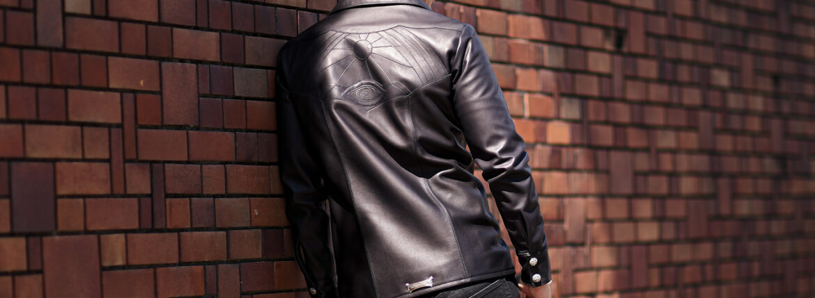 Balvenie Wilhelm (バルヴェニー ヴィルヘルム) No.04 LEATHER SHIRTS 925 SILVER (ナンバーゼロフォー レザーシャツ 925シルバー) COW LEATHER (カウレザー) レザー シャツ ジャケット BLACK (ブラック) Made In England (イギリス製) 【ご予約受付中】のイメージ