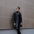 BELVEST (ベルベスト) “SINGLE CHESTER COAT” Lamb Nappa Leather ラムナッパレザー シングルチェスターコート BLACK (ブラック) Made in italy (イタリア製) 2024秋冬 【ご予約受付中】のイメージ