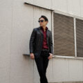 cuervo bopoha (クエルボ ヴァローナ) Satisfaction Leather Collection (サティスファクション レザー コレクション) Vincent (ヴィンセント) BUFFALO LEATHER (バッファロー レザー) レザー Pコート BLACK (ブラック) MADE IN JAPAN (日本製) 2024のイメージ