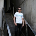 FIXER (フィクサー) FTS-02 FIXER Print Crew Neck T-shirt プリント Tシャツ WHITE × SAX (ホワイト × サックス)  【ご予約受付中】【2024.3.18(Mon)～2024.3.31(Sun)】のイメージ
