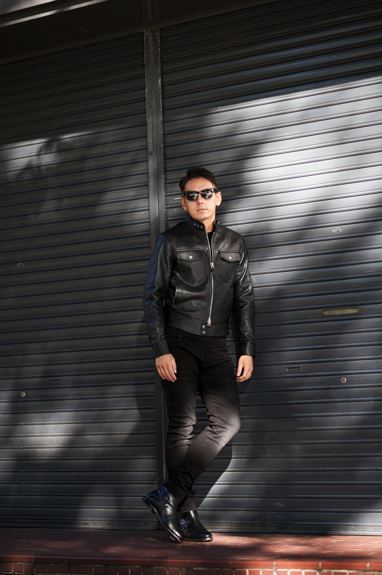 TOM FORD GLOSSY GRAIN BIKER BLOUSON 2022AW トムフォード レザージャケット ライダースジャケット シングルライダース 愛知 名古屋 Alto e Diritto altoediritto アルトエデリット BA459-TFL955