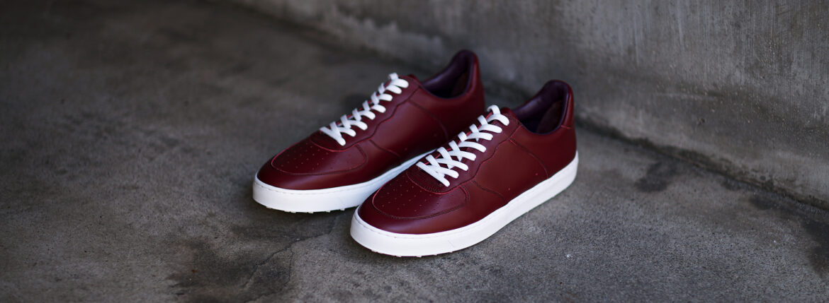 WH WHA-1900 SARI LEATHER SNEAKER BURGUNDY 2024SS【Size 8】ダブルエイチ サリーレザー スニーカー バーガンディ 2024年春夏 愛知 名古屋 Alto e Diritto altoediritto アルトエデリット