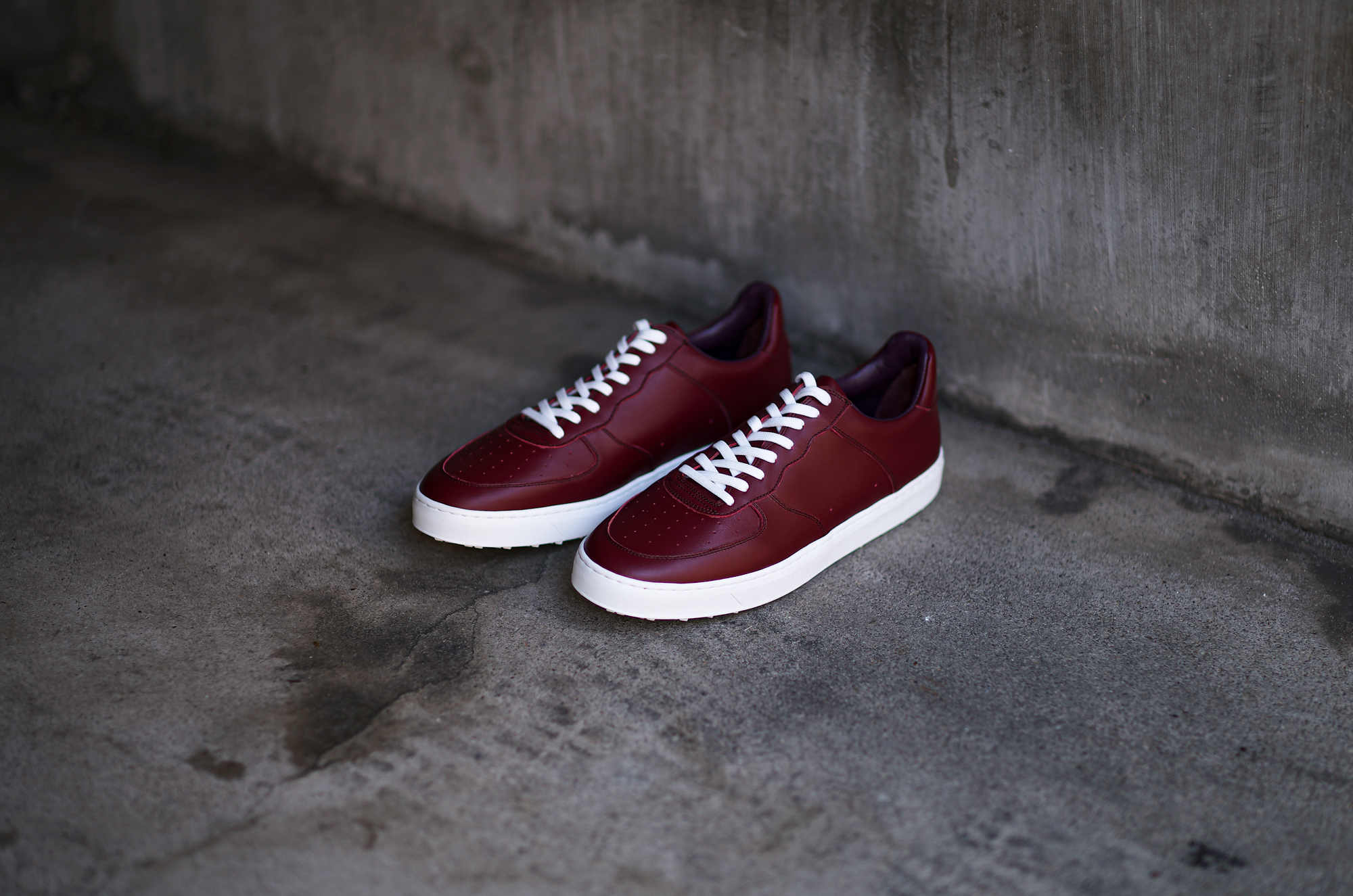 WH WHA-1900 SARI LEATHER SNEAKER BURGUNDY 2024SS【Size 8】ダブルエイチ サリーレザー スニーカー バーガンディ 2024年春夏 愛知 名古屋 Alto e Diritto altoediritto アルトエデリット