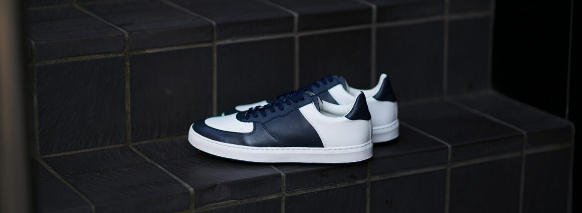 WH WHA-1900 SARI LEATHER SNEAKERS NAVY × WHITE 2024SS【Size 8】ダブルエイチ サリーレザー スニーカー ネイビー ホワイト 2024年春夏 愛知 名古屋 Alto e Diritto altoediritto アルトエデリット