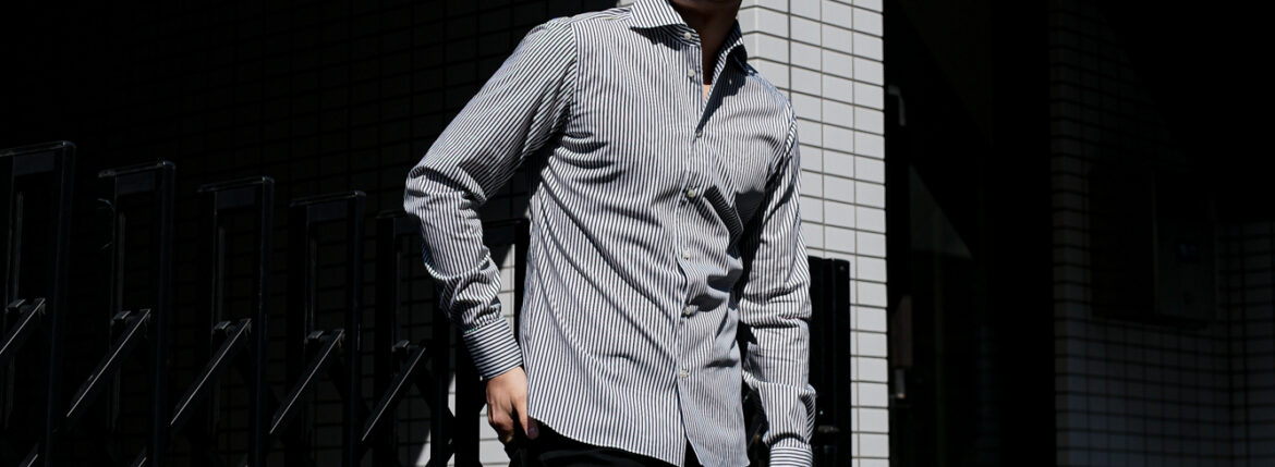 BORRIELLO MIAMI Popeline Shirts BLACK × WHITE 2024 ボリエッロ ニューヨーク マイアミ シャツ ブラック ホワイト 2024年 愛知 名古屋 Alto e Diritto altoediritto アルトエデリット