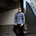 BORRIELLO (ボリエッロ) NEW YORK Popeline Shirts コットン ブロード ワンピースカラー シャツ GRAY (グレー・7) made in italy (イタリア製) 2024 【ご予約開始】のイメージ