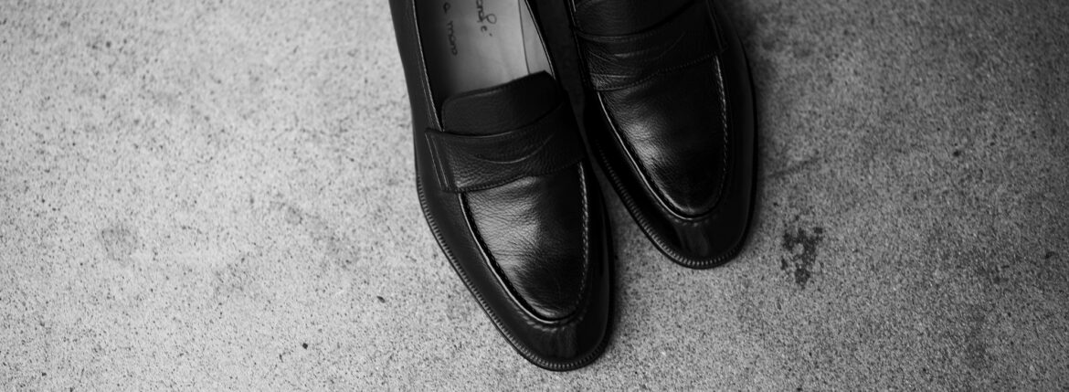 ENZO BONAFE(エンツォボナフェ) ART. EB-08 Coin Loafer コインローファー LAMA LEATHER ラマレザー ドレスシューズ ローファー NERO(ブラック) made in italy (イタリア製) 2024春夏新作 愛知 名古屋 enzobonafe エンツォボナフェ eb08 ローファー