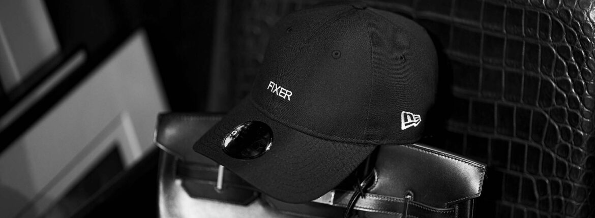 FIXER × NEW ERA (フィクサー × ニューエラ) FNE-02 ベースボールキャップ BLACK × WHITE (ブラック × ホワイト) 愛知 名古屋 Alto e Diritto altoediritto アルトエデリット コラボモデル