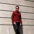 ISAIA (イザイア) SHORT PORTOFINO (ショートポルトフィーノ) LAMB SUEDE BLOUSON ラムスエード ブルゾン RED (レッド・270) 2024春夏新作 【入荷しました】【フリー分発売開始】のイメージ