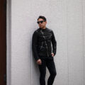 ISAMU KATAYAMA BACKLASH × FIXER (イサムカタヤマ バックラッシュ × フィクサー) F-1 ITALY SHOULDER GARMENT DYED SEMI DOUBLE RIDERS FIX-2117-03 (エフワン イタリー ショルダー ガーメントダイ セミダブルライダース) レザー セミダブル ライダース ジャケット BLACK (ブラック) MADE IN JAPAN (日本製) 2024 【WEB予約受付中】のイメージ