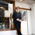 RIVORA (リヴォラ) Cotton Paper Line Cardigan コットン ペーパー ライン カーディガン BLACK (ブラック・010)　MADE IN JAPAN (日本製) 2024春夏新作のイメージ