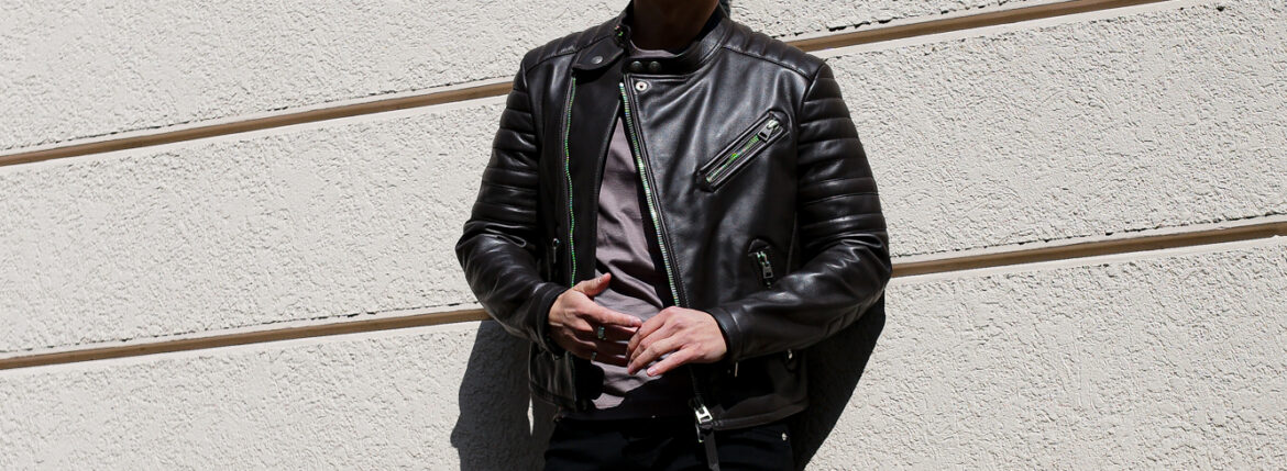 TOM FORD (トムフォード) LEATHER ICON BIKER (レザー アイコン バイカー) カーフレザー セミダブル ライダース ジャケット CHOCOLATE (ブラウン) Made in italy (イタリア製) 2024 愛知 名古屋 Alto e Diritto altoediritto アルトエデリット