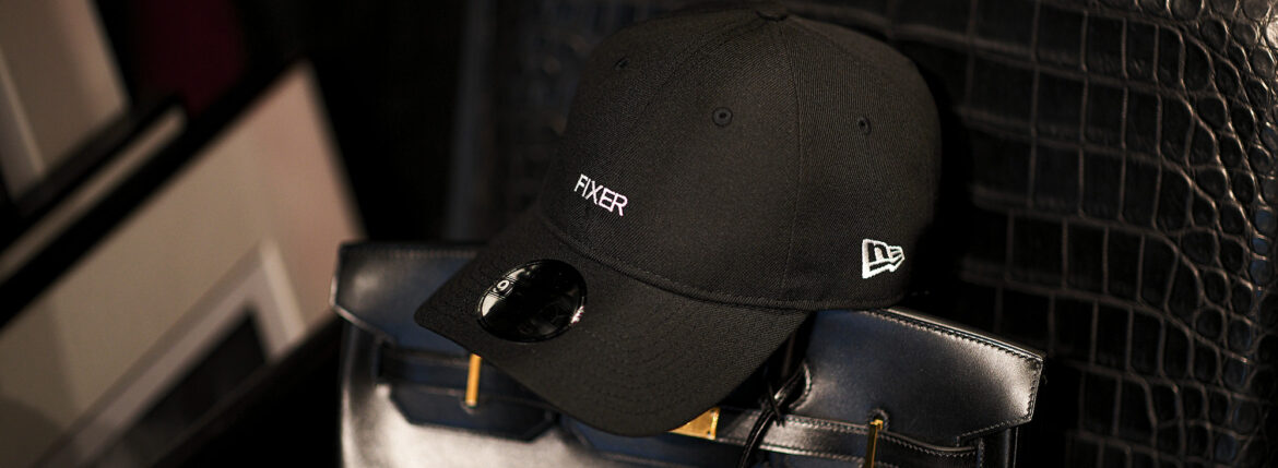 FIXER × NEW ERA (フィクサー × ニューエラ) FNE-02 ベースボールキャップ BLACK × WHITE (ブラック × ホワイト) 愛知 名古屋 Alto e Diritto altoediritto アルトエデリット コラボモデル