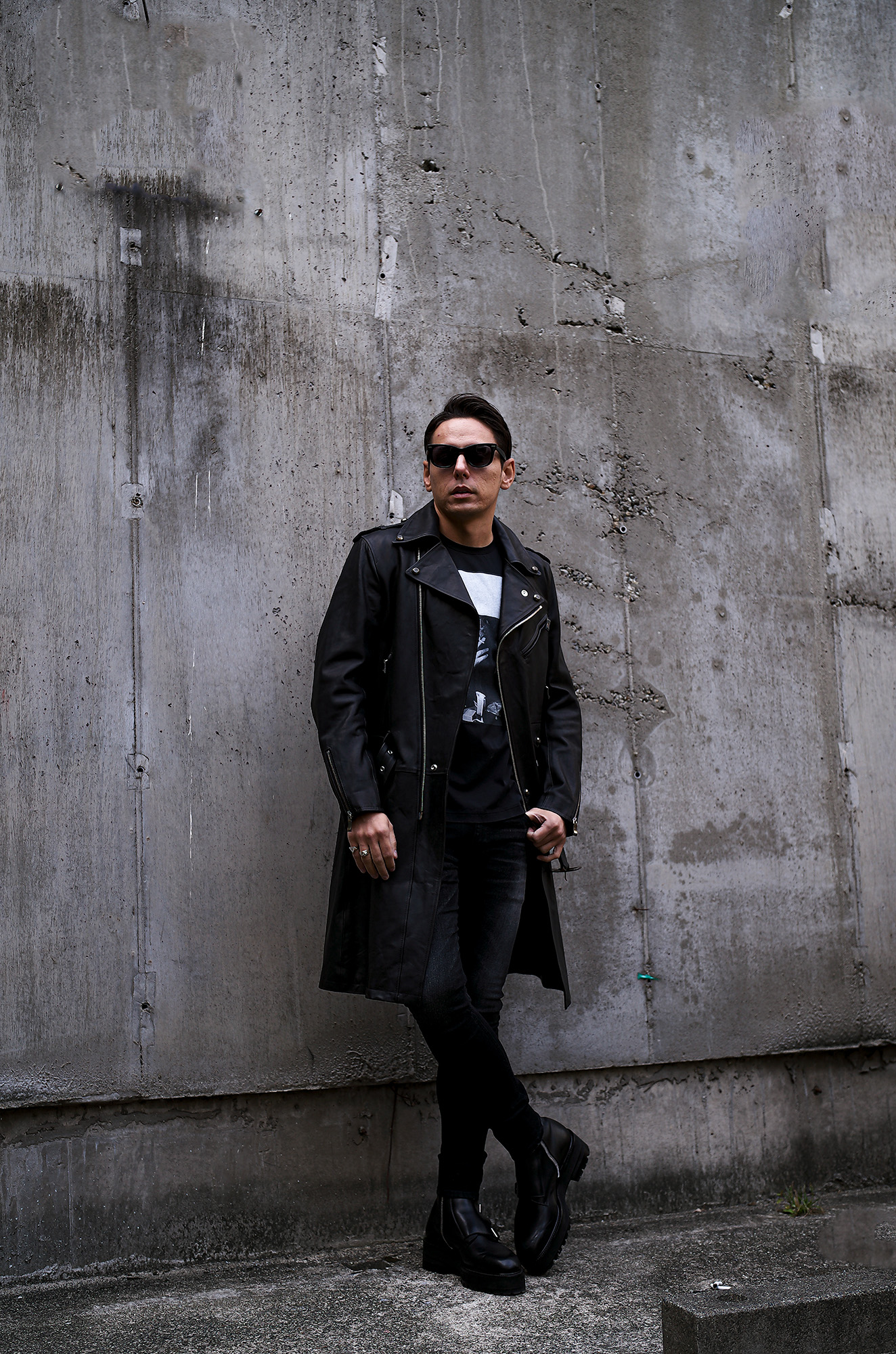 ISAMU KATAYAMA BACKLASH The Line (イサムカタヤマ バックラッシュ ザ・ライン) GUIDI CALF DOUBLE RIDERS COAT No.T-234AL (グイディ カーフ ダブルライダースコート) 925 STERLING SILVER (925 スターリングシルバー) レザー ダブルライダース コート BLACK (ブラック) MADE IN JAPAN (日本製) 愛知 名古屋 Alto e Diritto altoediritto アルトエデリット レザーコート