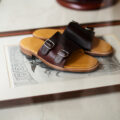 Yohei Fukuda “MTO” Double Monk Sandal Hatch Grain Sienna × Saddle 2024のイメージ