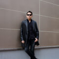 BELVEST (ベルベスト) “SINGLE CHESTER COAT” Lamb Nappa Leather ラムナッパレザー シングルチェスターコート BLACK (ブラック) Made in italy (イタリア製) 2024秋冬 【ご予約受付中】のイメージ