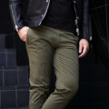cuervo bopoha (クエルボ ヴァローナ) Sartoria Collection (サルトリア コレクション) Hedi (エディ) 2WAY COMFORT COTTON ストレッチ コットン タイトフィット パンツ OLIVE (オリーブ) MADE IN JAPAN (日本製)  2024秋冬 【ご予約開始】のイメージ