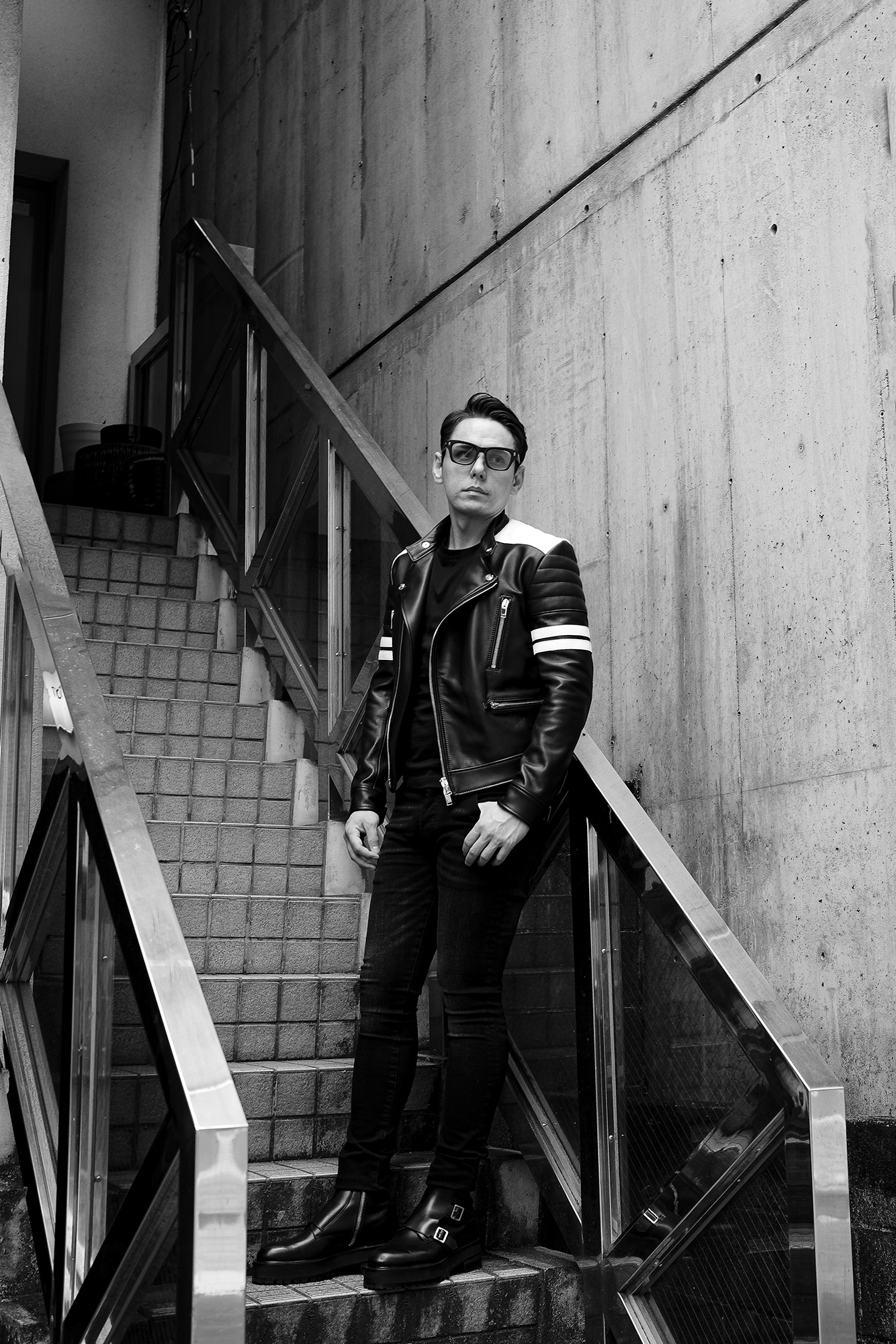 FIXER(フィクサー) F7(エフセブン) SEMI DOUBLE RIDERS Cow Leather セミダブルライダース ジャケット BLACK × WHITE (ブラック × ホワイト) フィクサー エフセブン セミダブルライダース semi double riders black Cow Leather カウレザー ブラック 愛知 名古屋 Alto e Diritto altoediritto アルトエデリット