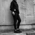 Volturno (ヴォルトゥルノ) Stretch Nylon Back Slim Biker Rib Pants ストレッチ ナイロン バイカー リブパンツ BLACK (ブラック) 2024春夏新作 【発売開始】のイメージ