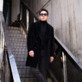 ISAIA (イザイア) MARSHAL PERUVIAN ALPACA (マーシャル) アルパカ ダブルブレスト コート BLACK (ブラック・990) Made in italy (イタリア製) 2024秋冬新作のイメージ