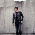 TOM FORD (トムフォード) NAPPA GRAIN LEATHER ASYMMETRIC BIKER (ナッパ グレイン レザー アシンメトリック バイカー) ラムレザー ダブル ライダース ジャケット BLACK (ブラック) Made in italy (イタリア製) 2024秋冬新作のイメージ