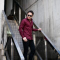 BORRIELLO (ボリエッロ) NEW YORK Popeline Stretch Shirts ストレッチコットン ブロード ワンピースカラー シャツ BURGUNDY (バーガンディー・13) made in italy (イタリア製) 2024 【ご予約受付中】のイメージ