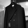 SAINT LAURENT DOUBLE BREASTED WOOL COAT BLACK 2024AWのイメージ